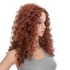 SWACC 20-Inch Long Big Bouffant Curly Wigs for Women Synthetic Heat Resistant Fiber Hair Pieces with Wig Cap (Dark Copper Red)