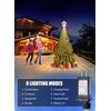 Christmas Decorations Star String Lights - 344 LED 11.8ft 9 Strands Waterfall Tree Lights with Topper Star, 8 Lighting Modes Christmas Lights Indoor Outdoor Decorative for Wedding Yard Party Home