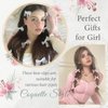 YAEISM Pink Bow Clips 12PCS Coquette Bows Hair Ribbon Floral Bow Hair Clips Lace Hair Bows Plaid Mini Bow for Hair Girls Cute Y2k Hair Barrettes
