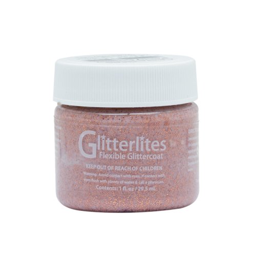 Angelus Flexible Glittercoat Glitter Paint, Penny Copper