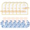 12 PCS Bridesmaid Proposal Gifts Bridesmaid Hair Clips Bridesmaid Scrunchies Bridal Shower Gifts Silk Satin Soft Blue Hair Accessories Bridesmaid Wedding Favor Women Girls
