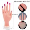 Practice Hand for Acrylic Nails,Nail Mannequin Hands for Nails Practice,Fake Nail Training Hand Manicure, Flexible Bendable Nail Hand with 100PCS Nail Tips,Painting Pen,Nail Clay and Nail Rhinestones