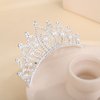 YERTTER SilverTiara Crown with Hair Comb Pearl Headpieces PrincessTiara Mini Crystal Rhinestones Hair Accessories Decorative Hair Pieces for Women Girls (Style 1)
