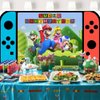 Super Mario Backdrop for Birthday Party Video Game Mario Bros Theme Background for Boys Kids Party Decorations 5x3 ft 415