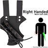 Armory Replicas - Medeival Renaissance Longsword & Shortsword Frog Holster - Genuine Bovine Leather - Right Handed - Raven Black