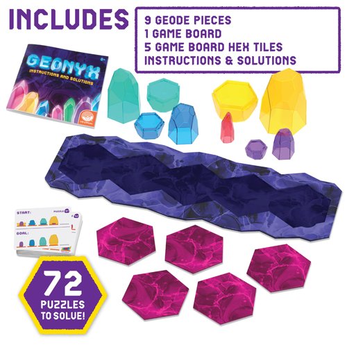 MindWare Geonyx Single-Player Logic Game - Brain Teaser Puzzle Game for Kids and Adults Ages 8 and Up