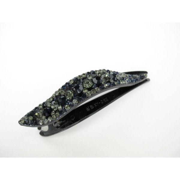 Generic Midnight blue gray black acrylic alligator hair claw clip clamp