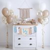 1/2 Birthday High Chair Banner - Dokuna Boys Half Birthday Party Decorations, Half Way to One Party Decorations, 1/2 Birthday High Chair Garland (Blue)