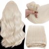Sunny Weft Hair Extensions Blonde Sew in Human Hair Extensions Platinum Blonde Weft Hair Extensions Real Human Hair Blonde Human Sew in Hair Straight Hair Wefts Human Hair Sew in 14inch 70G