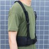 FAMI Tactical Battle Combat Airsoft Padded Equipment Molle Waist Belt with Adjustable Suspenders Free Straps for Patrol Army Training Outdoors Duty - Black