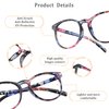 LifeArt Bifocal Reading Glasses with Round Lenses, Blue Light Blocking Glasses for Women, Anti Glare, Reduce Eyestrain (Pinkfloral, 0.00/+1.50 Magnification)