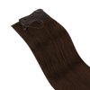 Sunny Wire Hair Extensions Brown Fish Line Hair Extensions Chocolate Brown Invisible Wire Human Hair Extensions Brown Short Hairpiece Extensions Human Hair Brown Hair Extensions 80G 12Inch