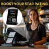 TapFive Google Review Stand compatible with Google Reviews - Tap for Instant Reviews - All Phones Compatible - Reusable Smart Tap NFC & QR - Boost Business Reviews - Zappy Fast (Black, 10-Pack)