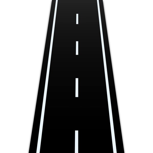 Racetrack Floor Running Black Racer Party Decoration Mat Road Table Runner Long Racetrack Tablecloth Drag for Party (Simple Style,66 ft x 2 ft)