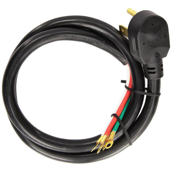 General Electric WX09X10035 4 Wire 40amp Range Cord, 4-Feet