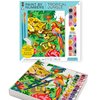 Bright Stripes Paint by Numbers Kit for Kids: Easy to Follow Paint by Numbers Canvas with Frame Kids Paint Kit (Paint by Numbers Tropical Jungle)
