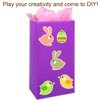 KEYYOOMY Small Paper Bags 24 CT Purple Printed Party Favor Bags for Wedding Shower Kid's Birthday Party(9.4x 5.1x 3.1 in)