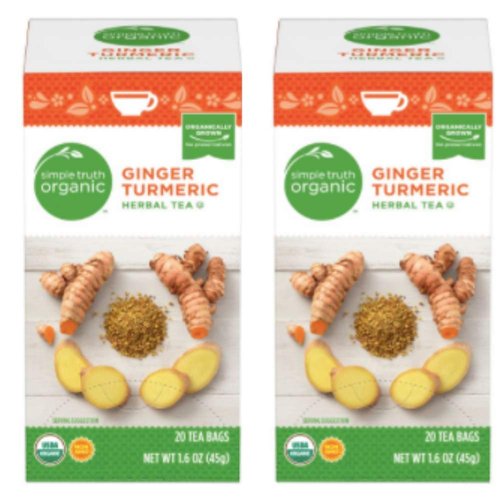 Simple Truth Organic Ginger Turmeric Herbal Tea 20 ct (Pack of 2)