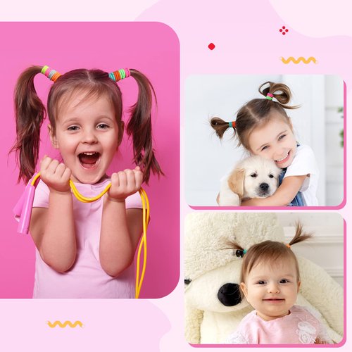 Baby Hair Bands, 336Pcs Small Elastic Hair Bands for Girls, Tiny Colorful Ponytail Holders Hair Tie for Baby Hair, Funtopia Colorful Hair Ties No damage with Organizer Box for Kids Infants Toddlers