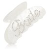 YUXIANLB Bride Claw Hair Clip, White Acrylic Banana Barrettes, Wedding Gift for Bride Hair Accessory, Rhinestone Bride Logo, Bachelorette Party Gift, Bridesmaid Gift, Bridal Shower, Wedding Must Haves