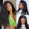 Wiggins 13x4 Deep Wave Lace Front Wigs Human Hair Curly Wigs For Black Women Deep Wave Lace Frontal Wet And Wavy Wig Human Hair Pre Plucked With Natural Baby Hair (13x4 Deep Wave Wig, 22 Inch)