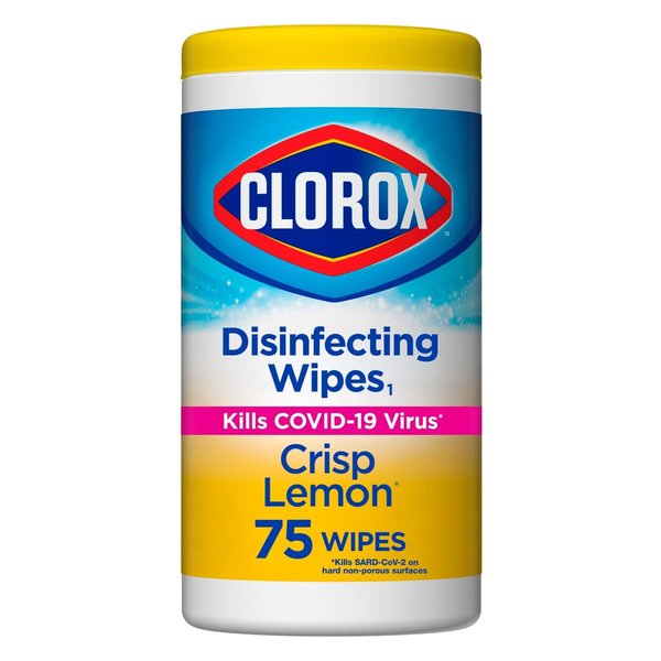 Clorox, Bleach Free Wipes , Crisp Lemon, 75 Count