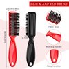 Patelai 30 Pcs Blade Clipper Cleaning Brush Scrub Brush Barber Fade Brush Trimmer Cleaning Brush Nylon Hair Styling Brush Tool for Men (Black, Red)