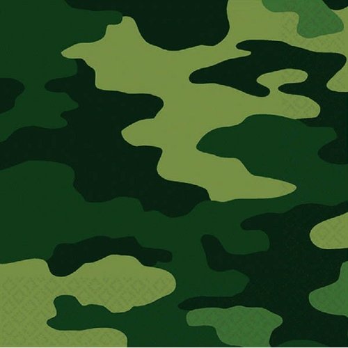 Camouflage Luncheon Napkins, Party Favor