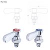 Faucet Repair Kit with Handles and Stems for Wall Mount Faucets