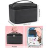 Nail Polish Bag Nail Art Set Organizer Nail Polish Travel Case Nail Tool Bag Nail Polish Holder With Compartment Manicure Set Accessories Travel Bag Gift for Women (black)