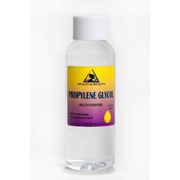 H&B Oils Center Co. Propylene Glycol USP Food & Medical Grade Hypoallergenic Moisturizer Skin Cleanser DIY NON GMO Premium Highest Purity 100% Pure 2 oz