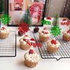 Gyufise 24Pcs Naughty Or Nice Cupcake Toppers Red Green Glitter Christmas Cupcake Pick Decorations for Merry Christmas Theme Birthday Baby Shower Party Happy New Year Party Supplies