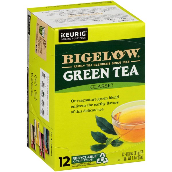 Bigelow Tea Green Tea Keurig K-Cup Pods, Caffeinated Tea Keurig Tea Pods, 12 Count (Pack of 6), 72 Total K-Cup Pods