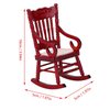 1 Pieces Doll House Wooden Chairs 1:12 Christmas Dollhouse Model Chairs Mini Dollhouse Wooden Rocking Chairs for Dollhouse Accessories Furniture Decoration