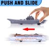 Crelloci 2PCS Aircraft Carrier Toy Cruise Ship with Lights and Sounds, Model Aircraft Carrier Navy Ship, Nautical Decorations Ocean Theme Party Supplies for Boys Gift Age 3-8 Collection