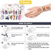 94 PCS Back To School Funny Art Crayon Temporary Tattoos Sticker Crayon Painting Birthday Party Decorations Favors Supplies Gifts Boys Girls Baby Shower Cute Tattoo School Prizes Reward Themed