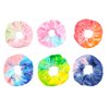 6 PCS Premium Velvet Macaron Theme Gradient Hair Scrunchies Tie Bobbles Girl's Tie Dye Rainbow Hair Bands Scrunchy Hair Tie Ropes Cream Color Hair Elastic Bands (6 PCS Rainbow)