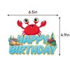 Crab Birthday Party Supplies Crab Party Decorations Includes Crab Happy Birthday Banner Cake Topper Cupcake Toppers Balloons for Crab Party, Seafood Party, Ocean Party