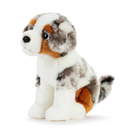 DEMDACO Australian Shepherd White and Grey 9 x 7.5 x 5 Inch Soft Plush Stuffed Animal