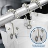 Utopia Bedding Double Shower Curtain Hooks Rust Proof, Shower Curtain Rings, Brushed Nickle Shower Curtain Hooks Double Sided, Shower Hooks for Shower Curtains Bathroom Shower Rods Curtains 12 Pc