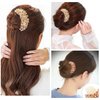 KuuGuu 4 PCS Women Rhinestone Inlaid Flower Hair Comb Flower Floral Hair Combs Bridal Wedding Hair Pin Crystal Rhinestones Hairpin Women Hair Side Combs Hair Accessories for Women