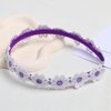 Totelux Flower Headband Purple Daisy Hair Bands Cute Embroidery Flowers Hair Accessories for Women Girls Birthday Wedding Party Supplies