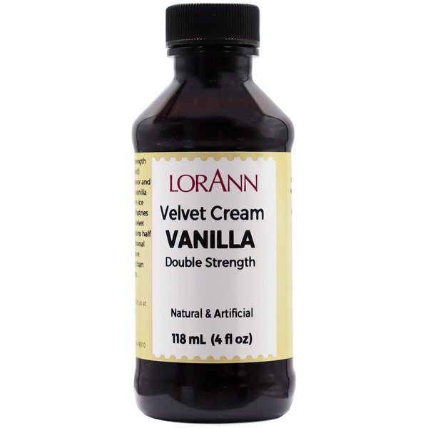 LorAnn Velvet Cream Vanilla Extract, 2-Fold, 4 ounce bottle