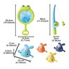 LOYUEGIYO Baby Bath Toys,Magnet Fishing Game Bath Baby Toy for 1-3 4-8 Year Old Toddler Boys Girls,Toys for Kid,Baby Bathtub Toys 18 Months+,4 Wind-up Whale Water Shower Toy&1 Fishing Pole&1 Net
