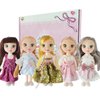 JING SHOW BUSSINESS 5 Sets Doll Clothes for 6 inch Doll ，Include 5 Pieces Girl Mini Dolls, 5 Sets Doll Clothes and 5 Pairs of Doll Shoes