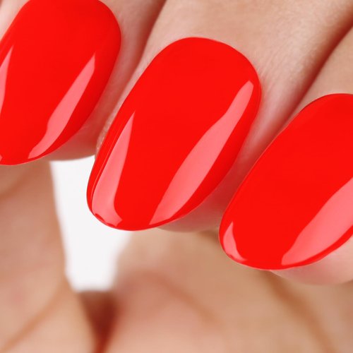Imtiti Gel Nail Polish, 1 Pcs 15ml Neon Red Color Gel Polish Soak Off Nail Art Manicure Salon DIY Nail Lamp Gel Nail Design Decoration at Home Gift for Women, 0.5 Fluid Ounces