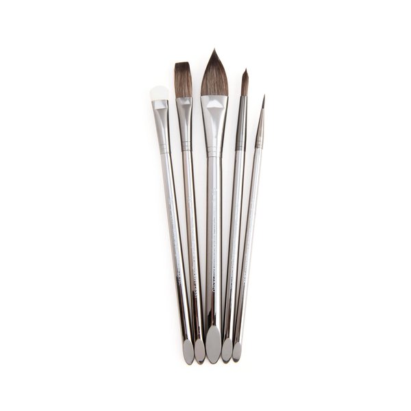 Royal and Langnickel Zen 5 Piece Watercolour Pointed Oval Variety Paint Brush Set RYRZENSET834
