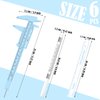 6 Pieces Eyebrow Tools 2 Pieces Eyebrow Measuring Ruler 2 Pieces Microblading White Marker Pen with Paper Ruler Skin Marker Eyebrow Permanent Makeup Position Mark Tools for Eyebrow Lips Skin
