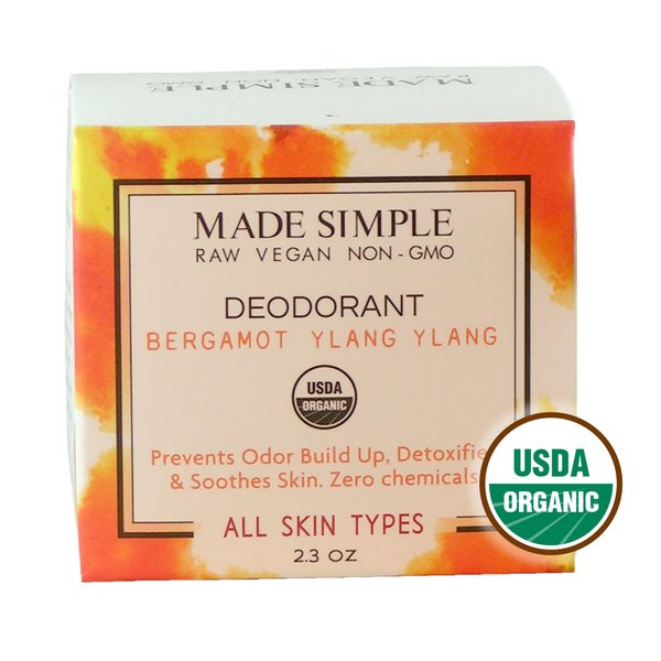Bergamot Ylang Ylang Deodorant - Certified Organic, Vegan, & Cruelty-free