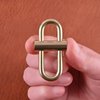 Mrisata Brass Lock Keychain Brass Lock Clip Key Holder Lock Clip Buckle Keychain Brass Lock Clip Keychain Brass Lock Keychain Smal Oval Slide Locking Snap Lock Clip Buckle Carabiner Key